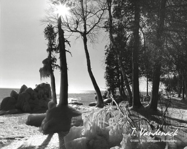 Cave Point, Winter, Door County, 1986