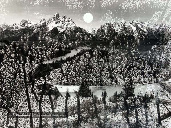 Grand Teton Moonrise, Silver Rain